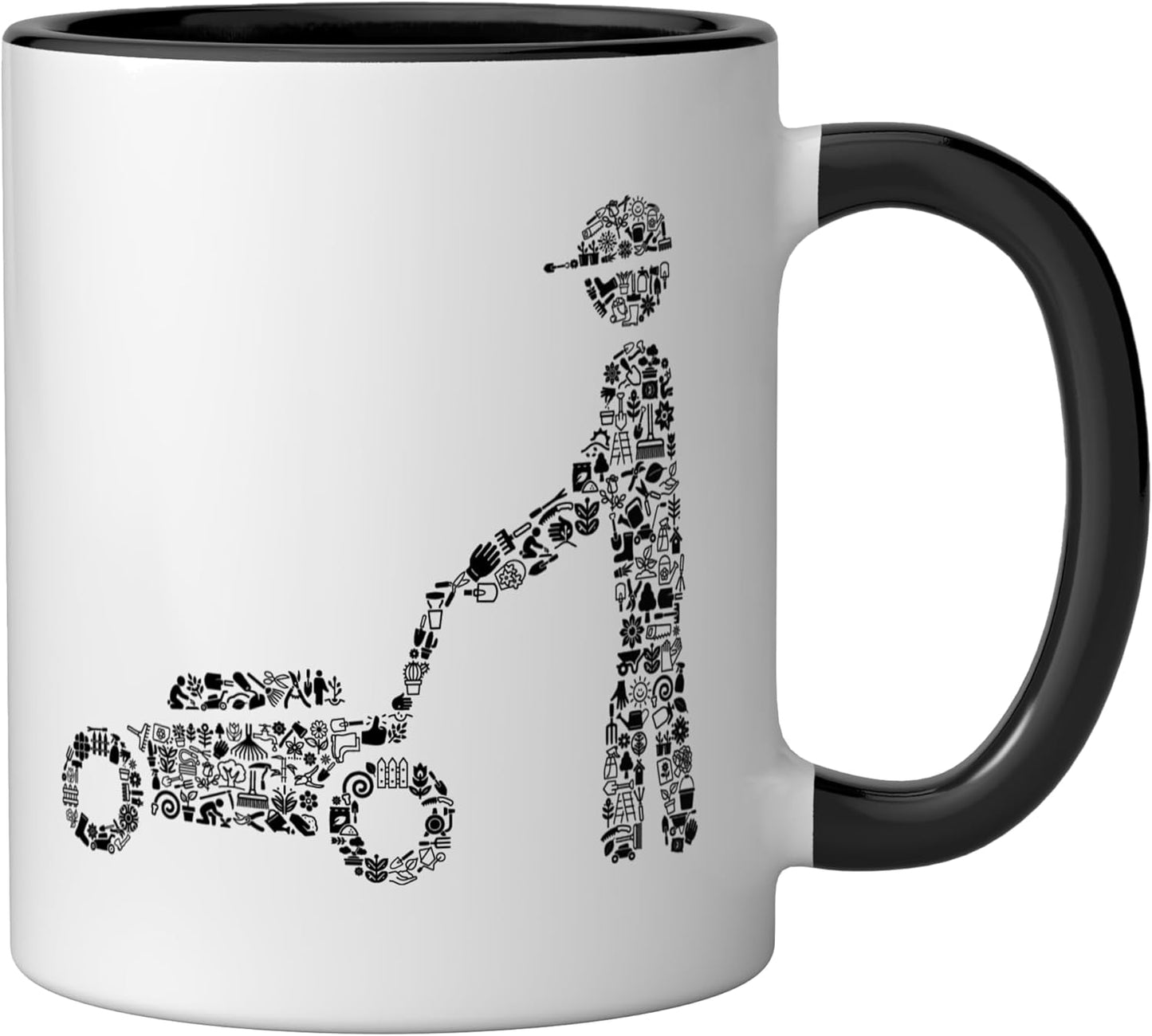 Taza cerámica para jardinería Shape Collage Lawnmower
