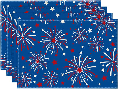 Placemats de fiestas patrióticos 12x18 pulgadas set de 4