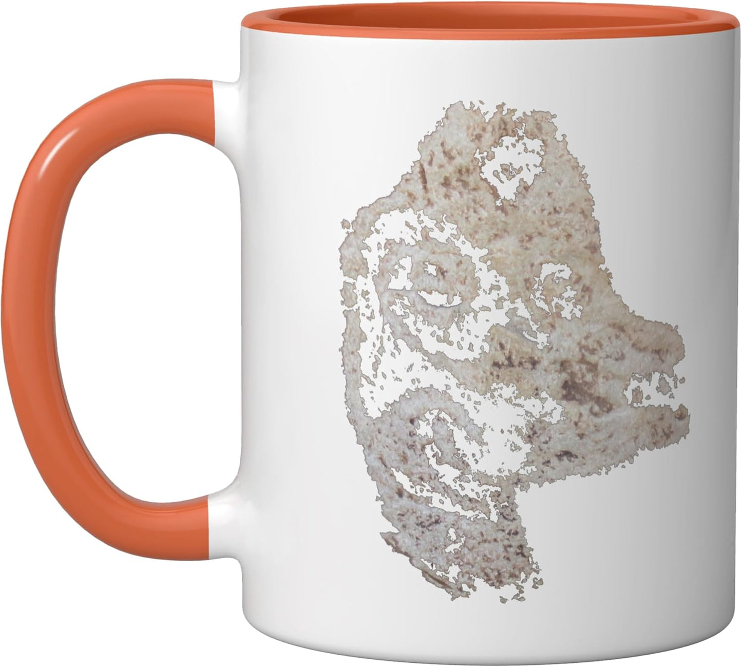 Taza Cerámica Llama Petroglyph Serie Orange/Blanco