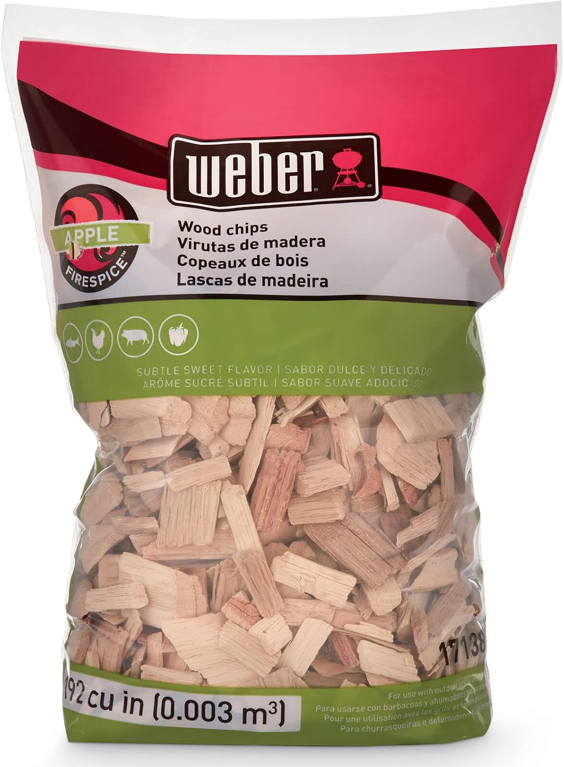 Astillas madera manzana para parrilla ahumar 192pulg³