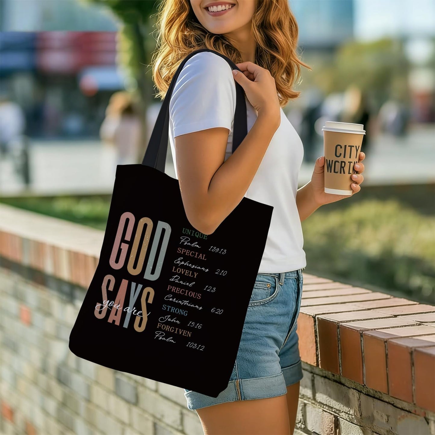Bolsa de mano cristiana con la Biblia para mujer