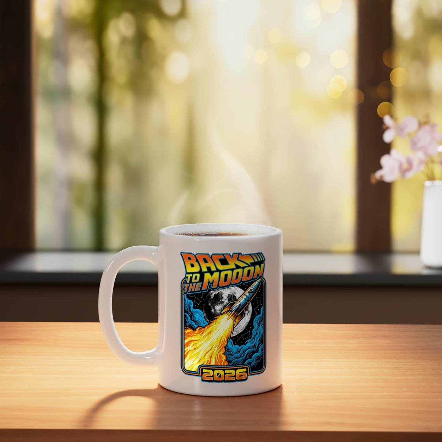 Taza Cerámica Astronauta Retro 2026 Blanco
