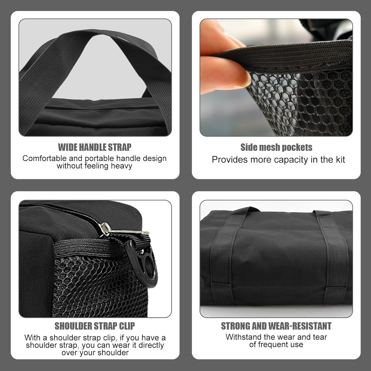 Bolsa herramientas lona boca ancha gran capacidad