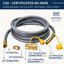 Manguera gas natural 24ft 1/2pulg con conexión rápida