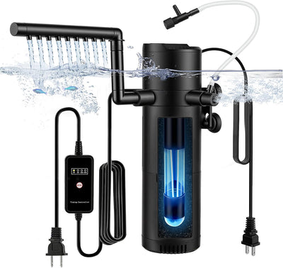 Filtro U-V acuario con esponja luz temporizador y aireación