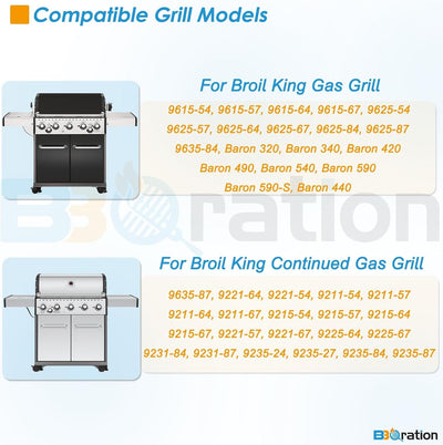 Kit repuesto acero inox 5 placas 15 7/8 pulg y 15 quemadores 13/16