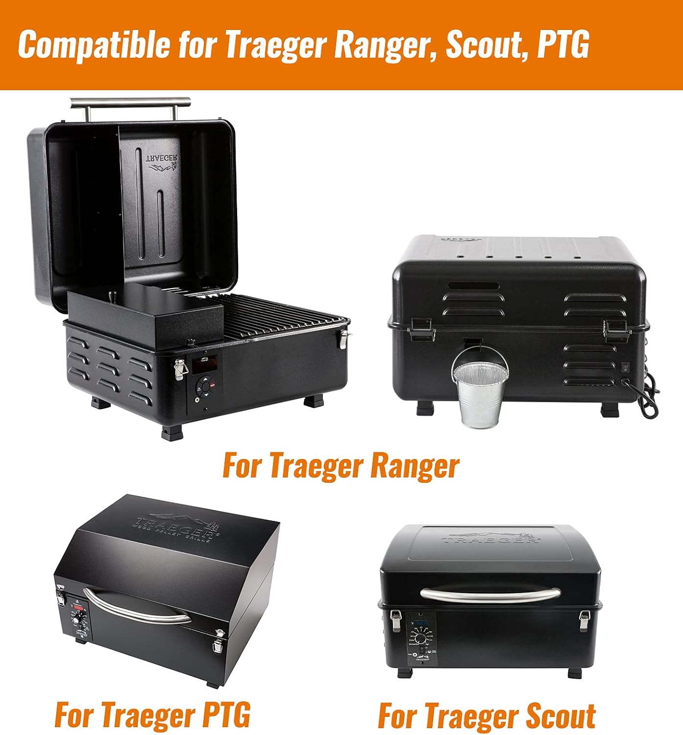 25 Bandejas Grasa Traeger Ranger Scout PTG 4.3x4pulg