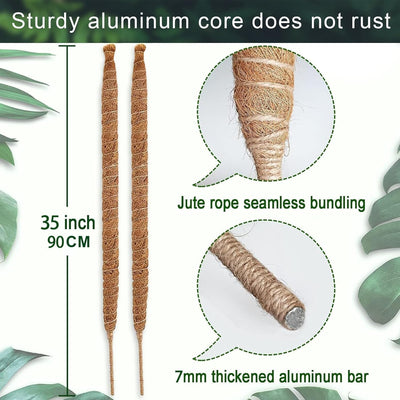 Poste musgo flexible para plantas trepadoras 35pulg