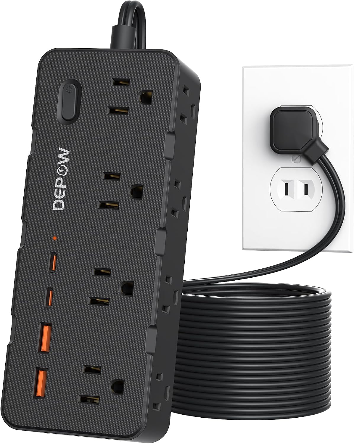 Regleta extensión 10ft 8CA+4USB antiderrap