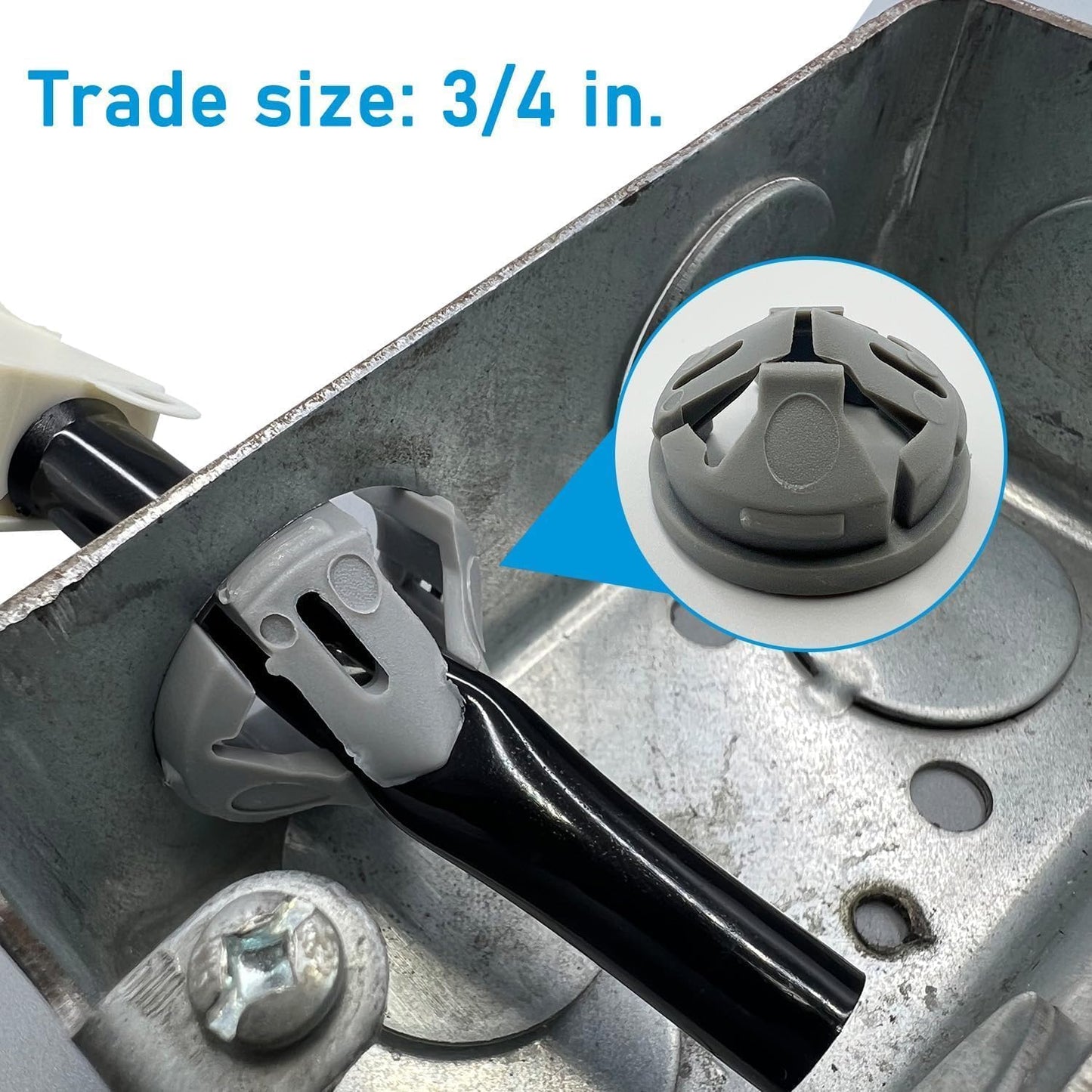 Conector a presión no metálico R-omex para caja de conexiones 1"