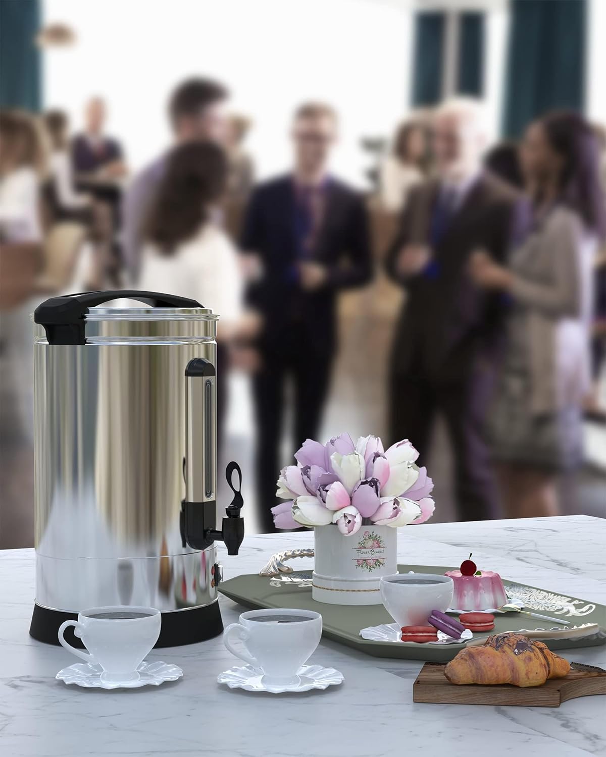 Urna de café de 100 tazas 14L acero inoxidable 304 con temperatura ajustable