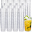 Vasos plástico transparente 12oz reutilizables apilables