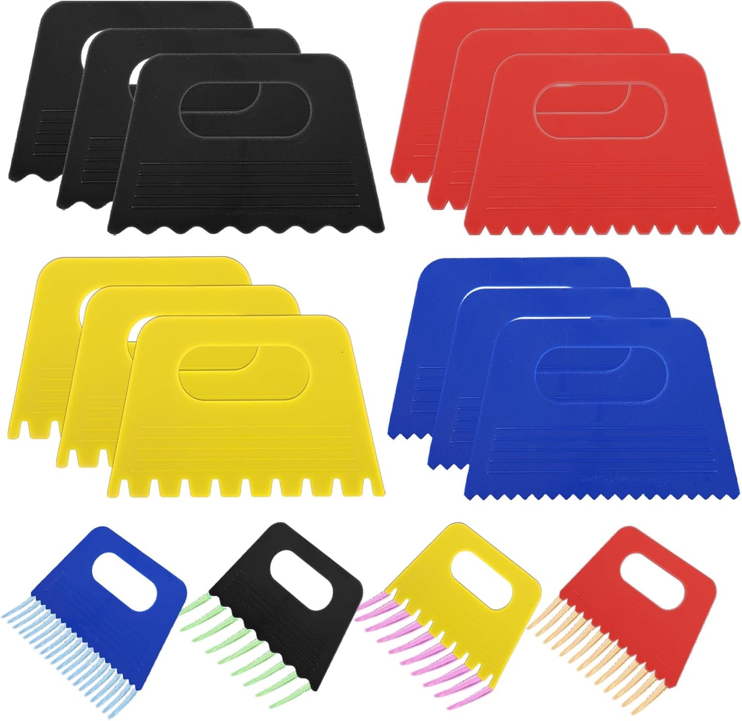 12 Pzas Raspador Pintura Plástico Textura Yeso