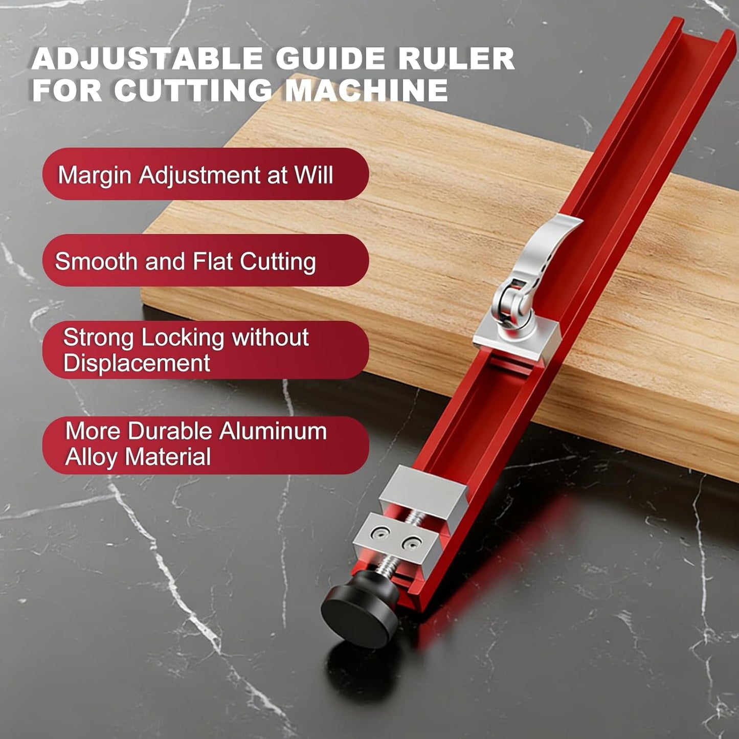 Guía sierra circular ajustable riel aluminio para base 11.8pulg
