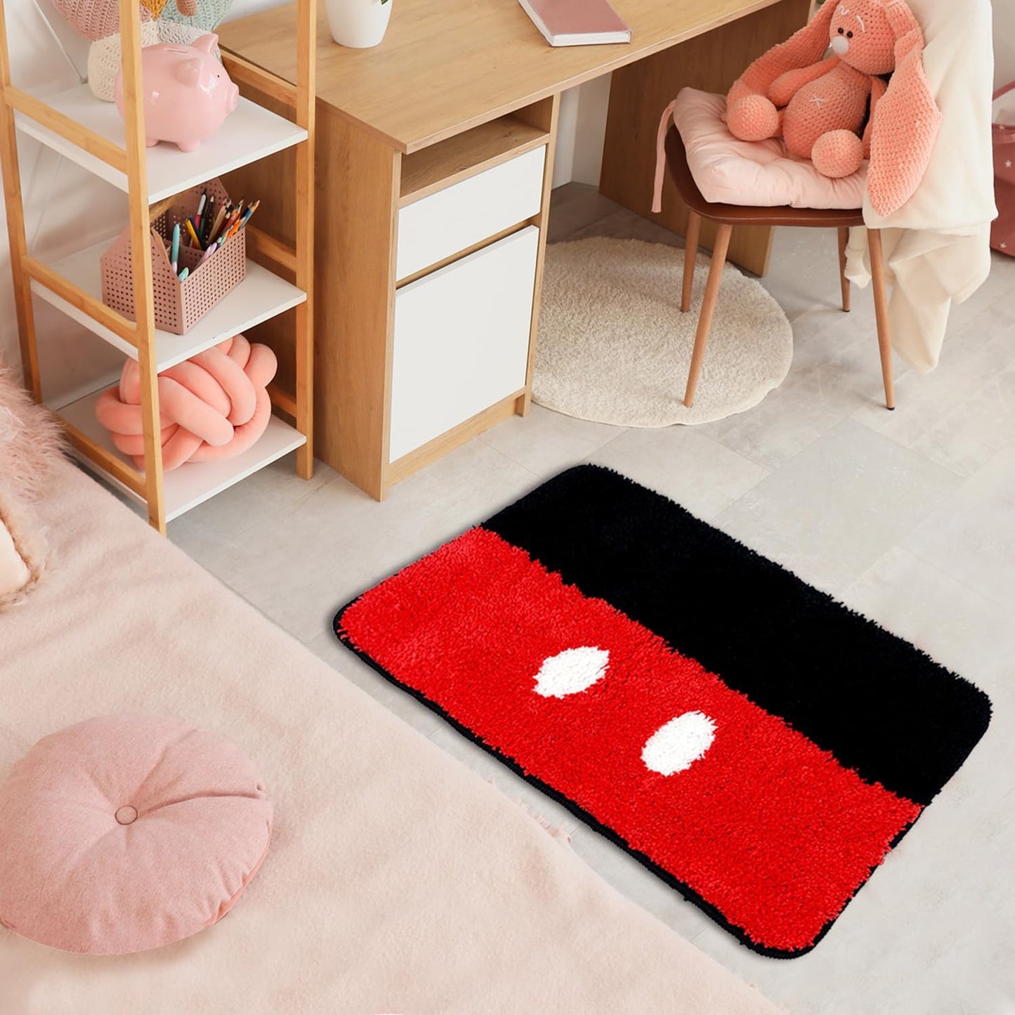 Tapete baño antideslizante ratón 39x25pulg microfibra