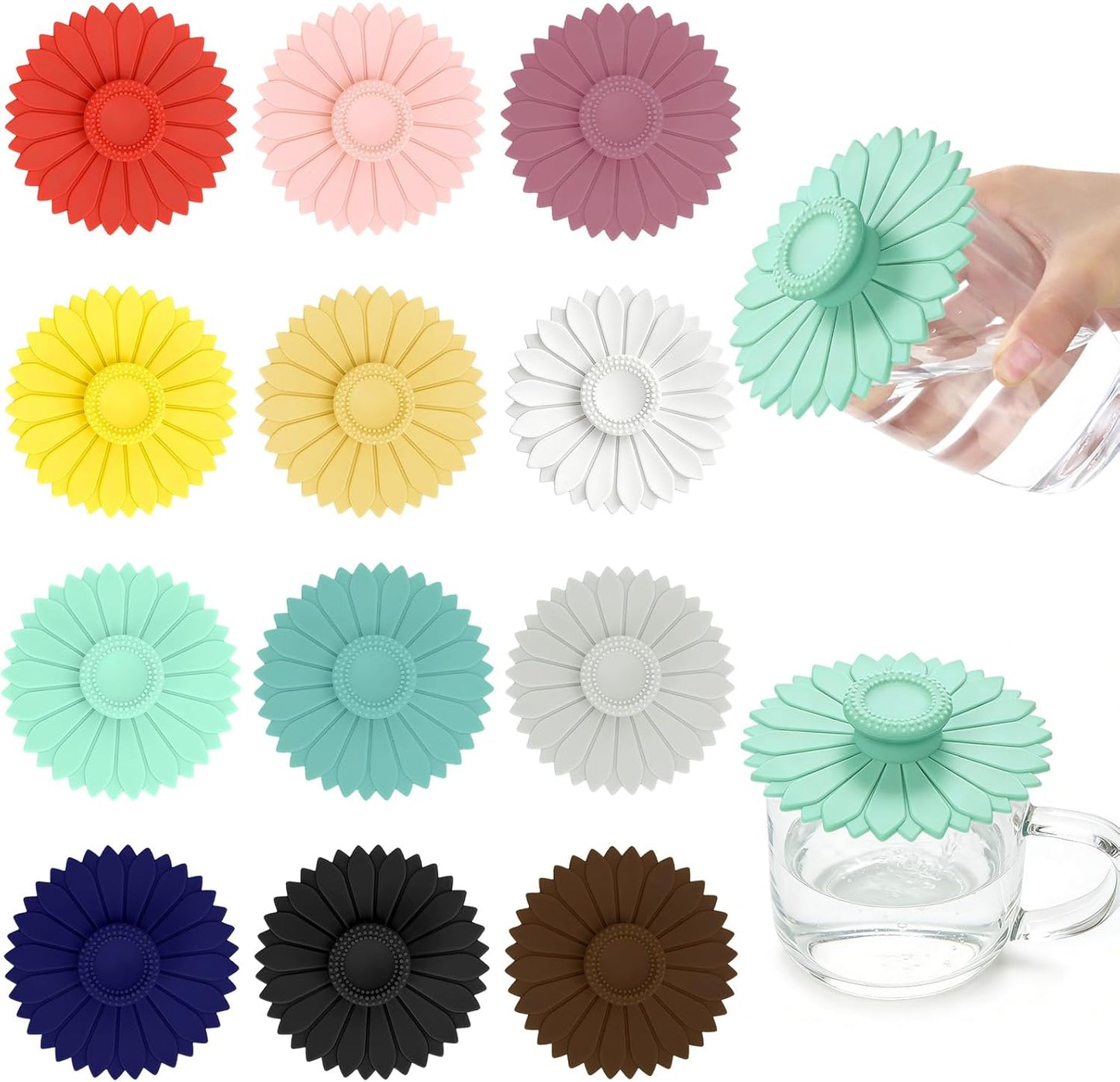 Tapas de silicona multicolor para tazas de 4.3 pulgadas