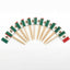 120 Palillos Bambú 2.6pulg con Banderas para Decorar Eventos