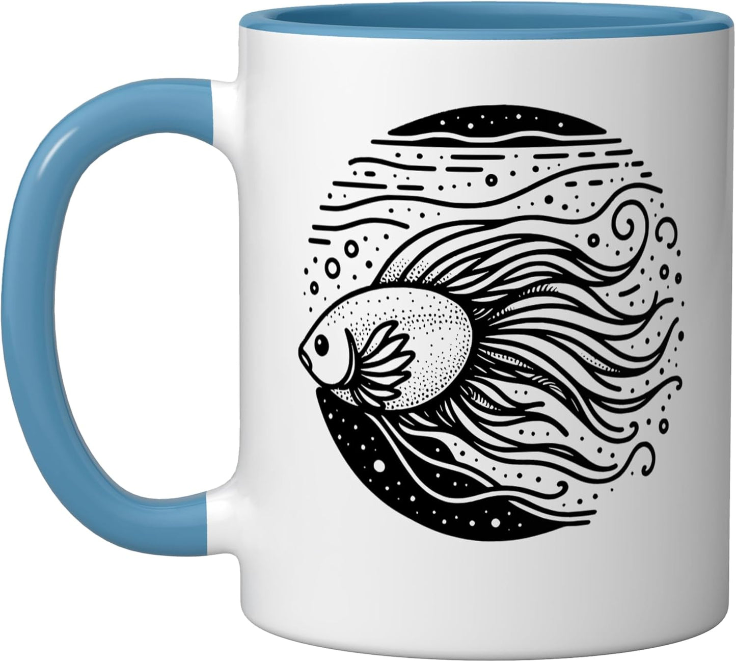 Taza cerámica Celestial Pearl Danio Line Art azul/blanco