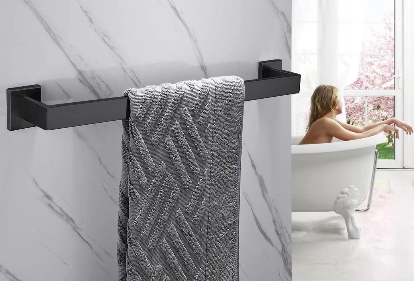 Toallero acero inox 304 20pulg para baños 12-36pulg