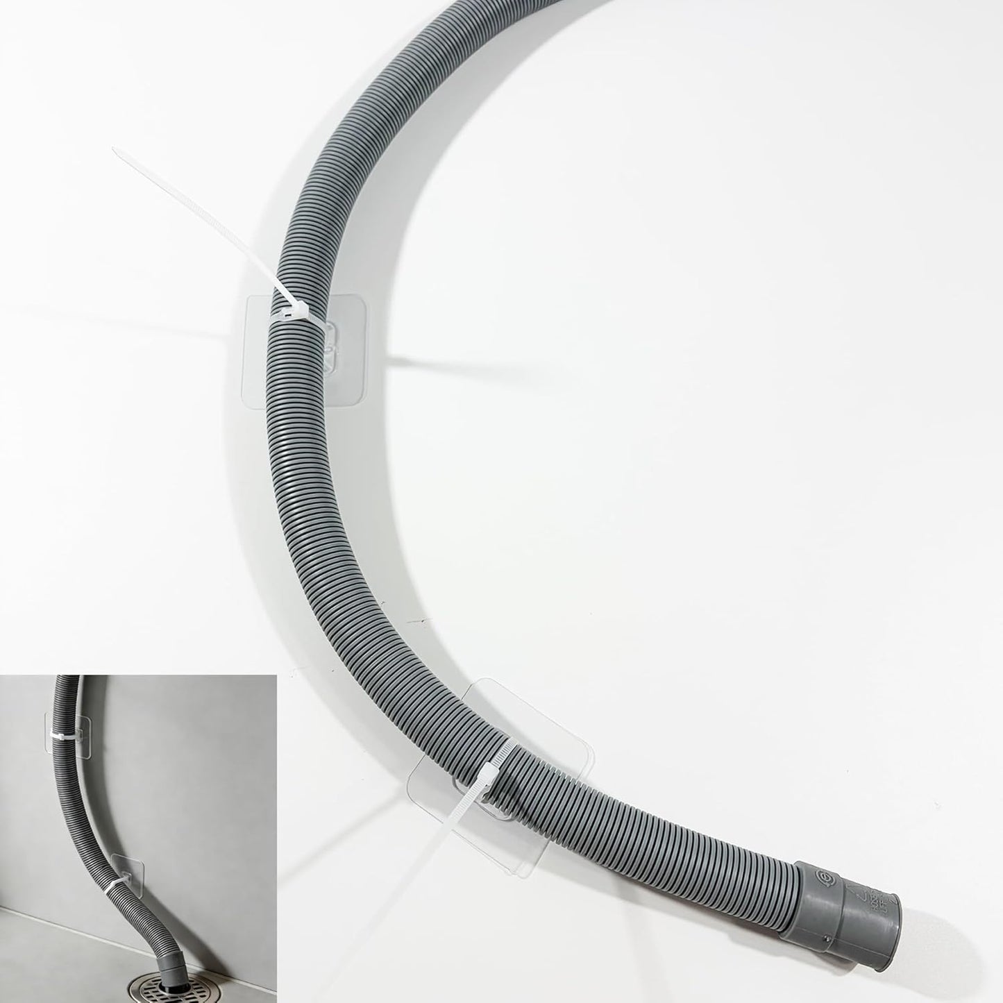 Soporte abrazadera universal para mangueras de lavadora