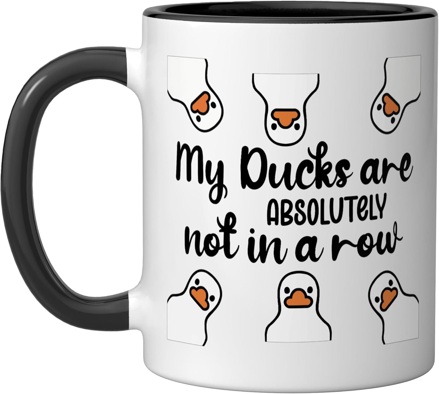 Taza Cerámica Con Diseño de Pato Negro/Blanco