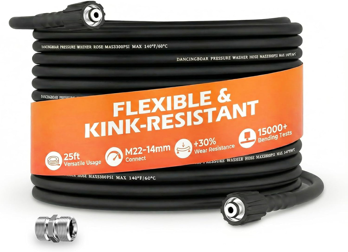 Manguera lavadora a presión 25pulg 3300PSI resistente