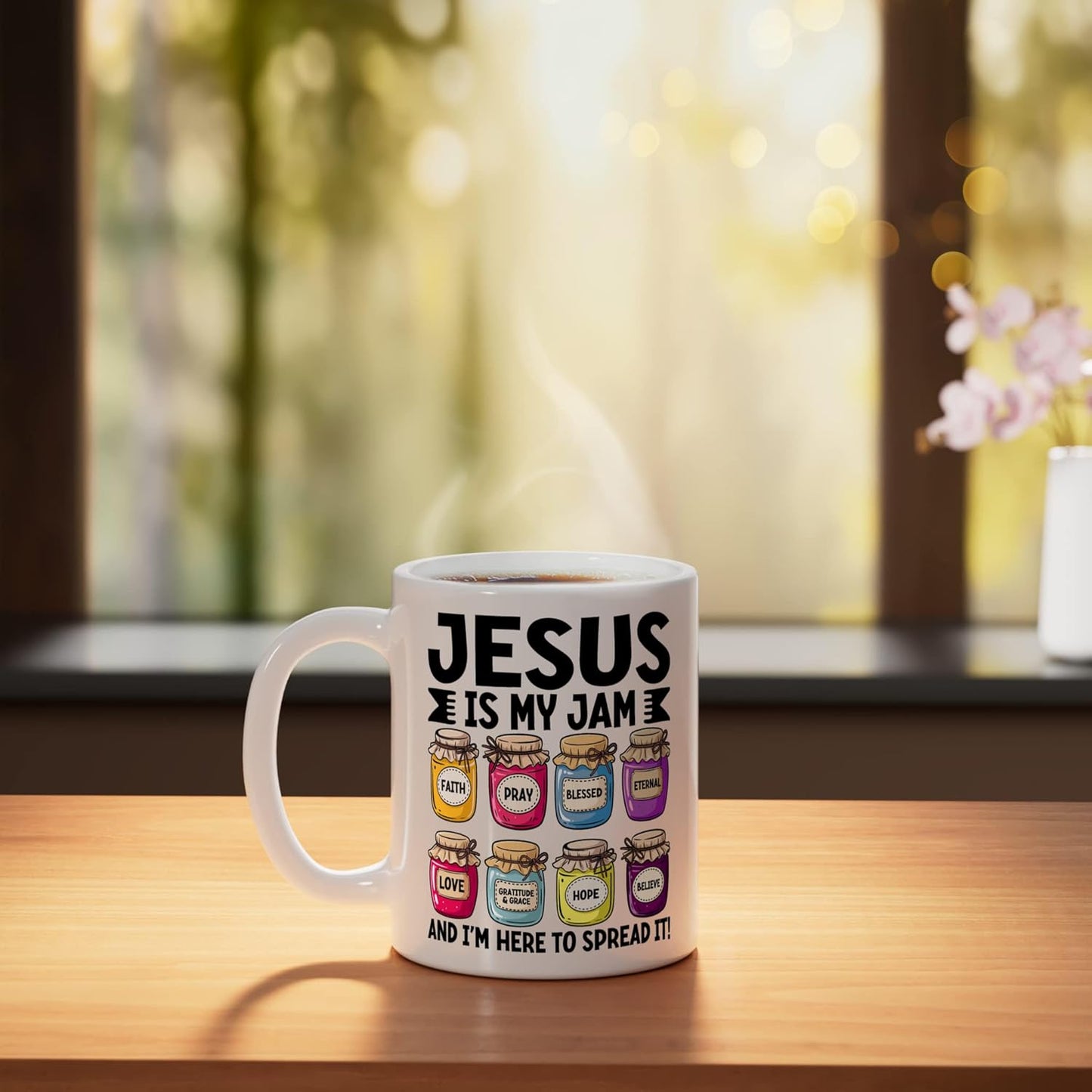 Taza Cerámica Jesus Is My Jam Blanco