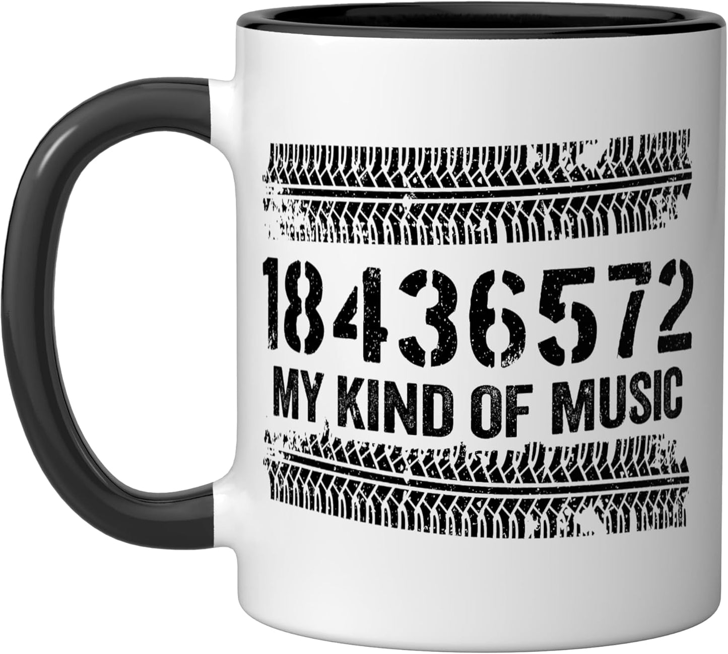 Taza de cerámica Firing Order Big Block V8 negro/blanco