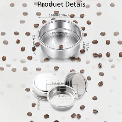Set 2 Cestas Filtro Expreso Acero Inox 2.008in