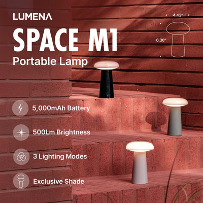 Lámpara mesa portátil LED recargable 5000mAh 3 modos luz