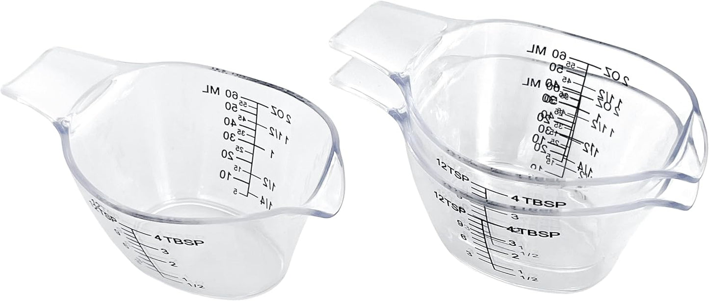 3 Tazas Medidoras Plástico 2oz para Hidromasaje y Bricolaje