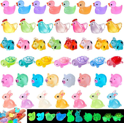 Figuras animales plástico que brillan en la oscuridad
