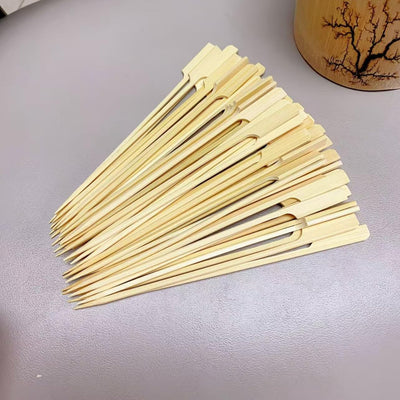 100 Pinchos Bambú Natural 6pulg Multifuncionales