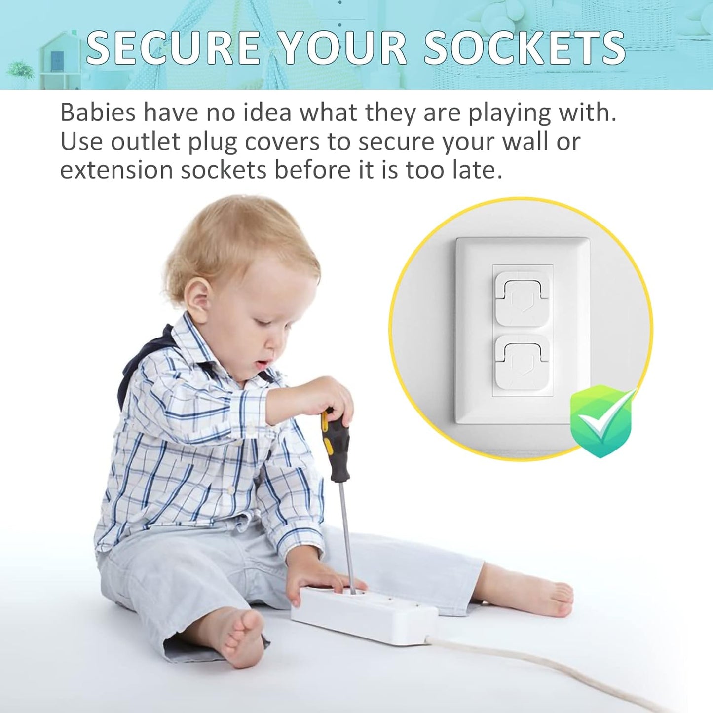 Protectores enchufe seguridad infantil paquete 60