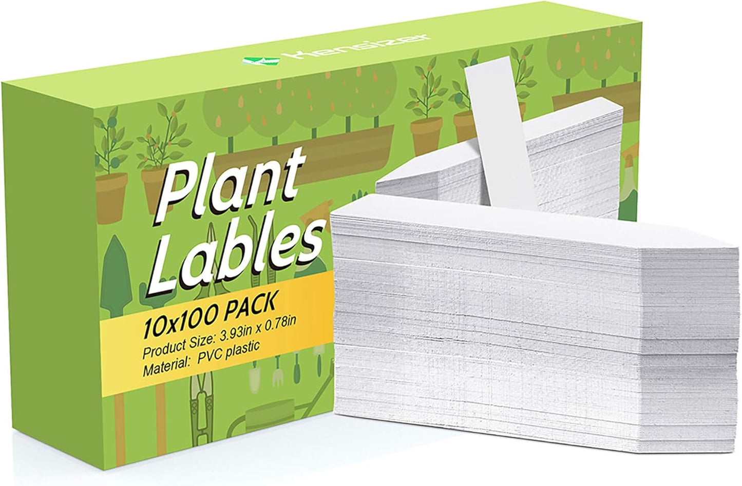 1000 Etiquetas Plástico 4pulg con Bolígrafo Jardín