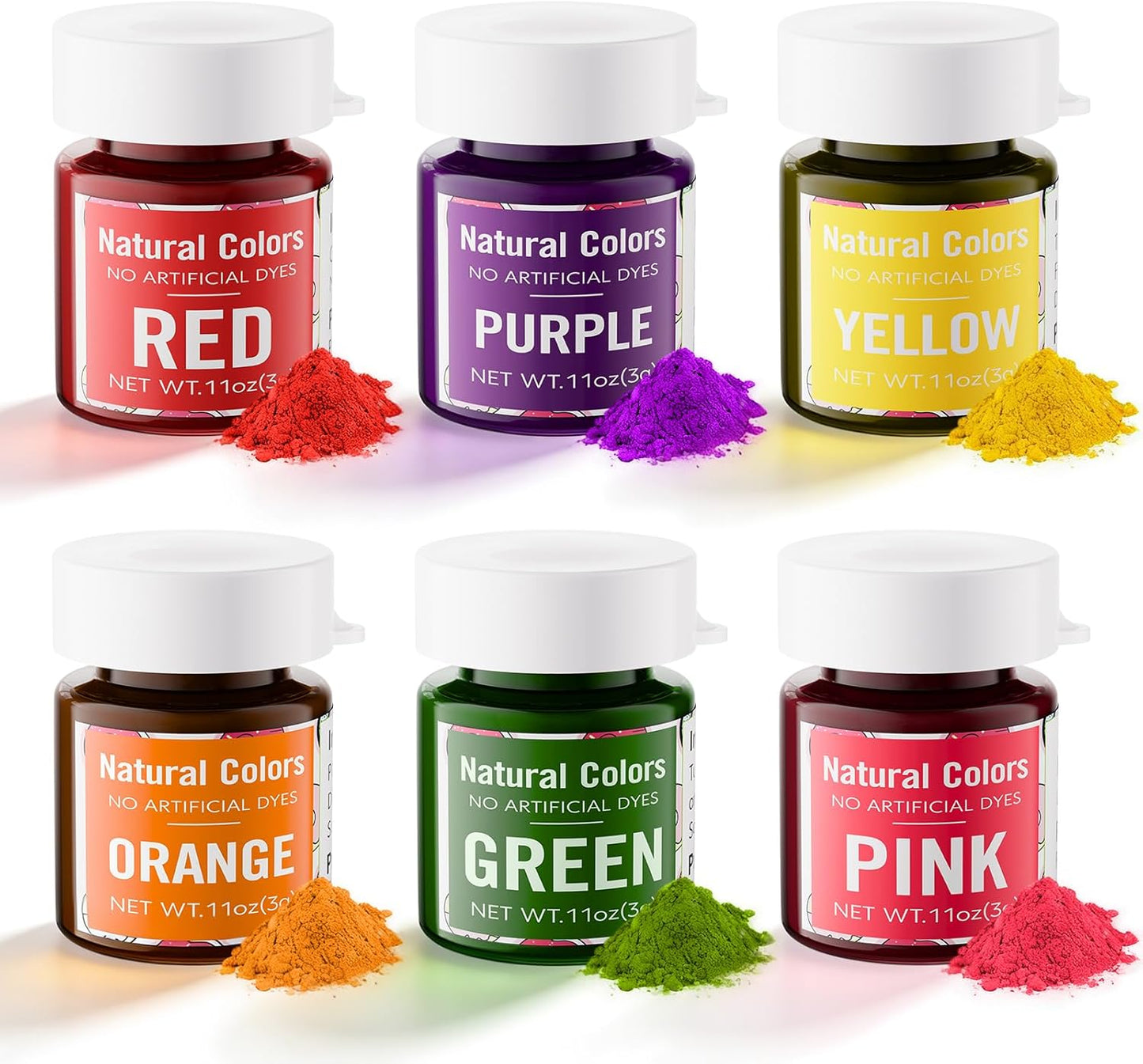 Juego de polvos naturales para colorantes alimenticios 6 colores sin tintes artificiales