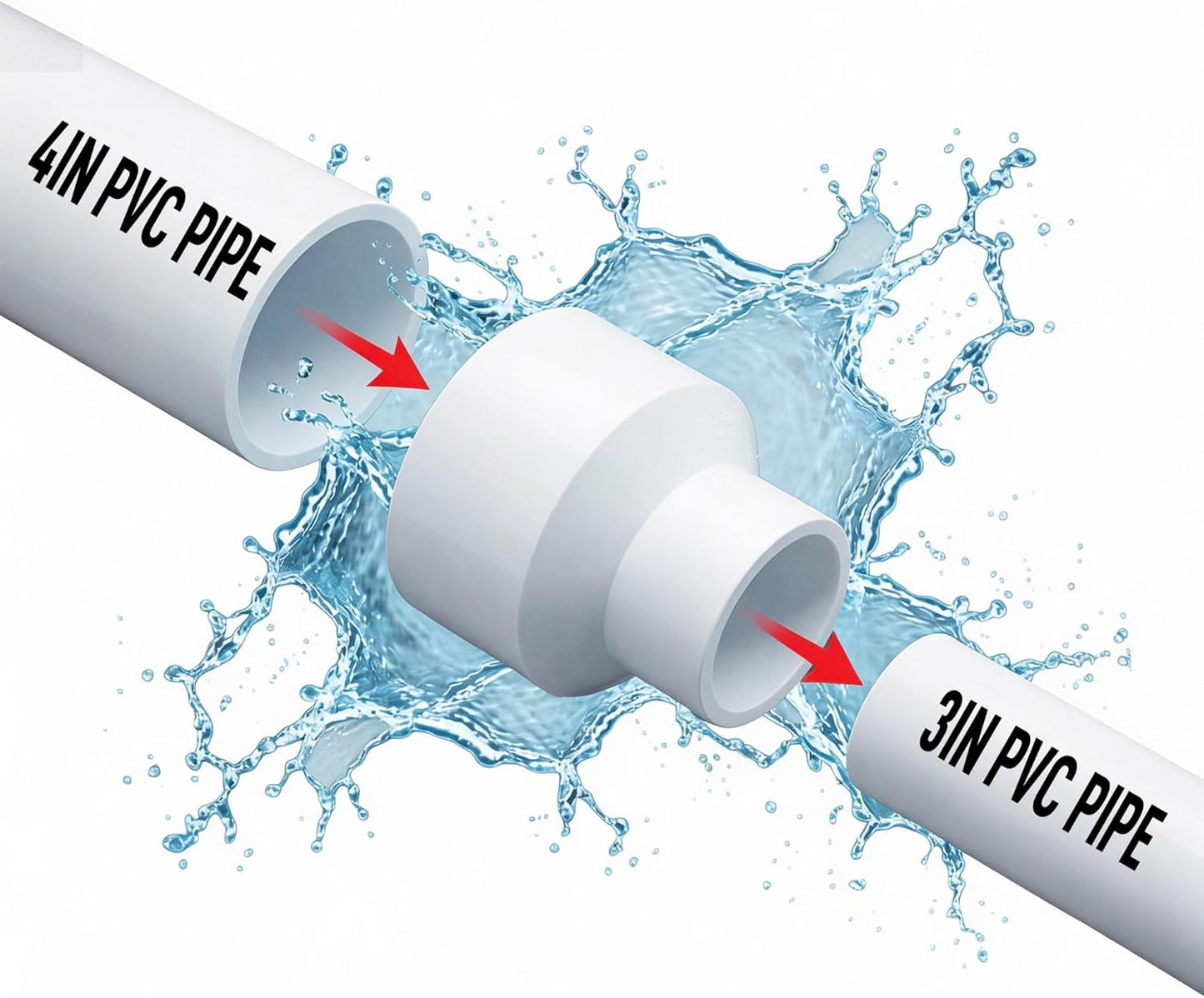 Adaptador PVC 4x3 pulg comp Schedule 40