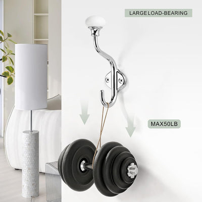 Ganchos para toalla cromo pulido set 5 para baño cocina
