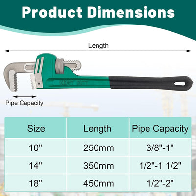 Llave tubo 10pulg acero fundido agarre antiderrap