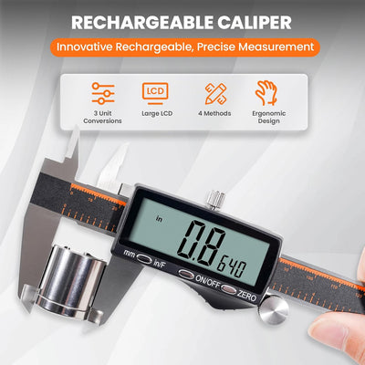 Calibrador digital LCD acero inox pulg/milímetros bricolaje