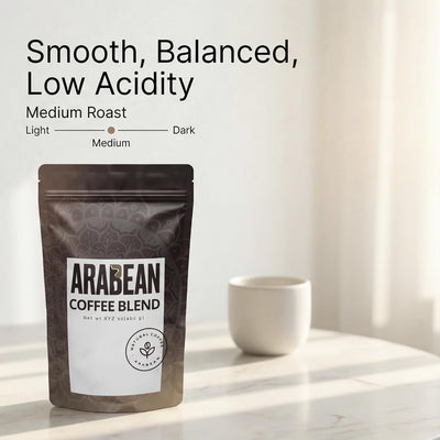 Café molido arábica tostado medio suave baja acidez bolsa resellable 12 oz