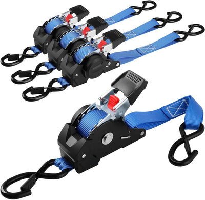Correas trinquete retráctiles azul 1pulg x10ft 1650lb para camión