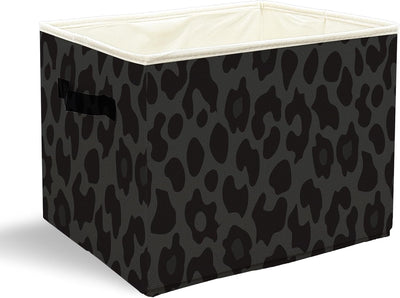 Cesta lavandería plegable estampado leopardo negro