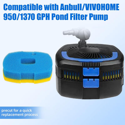 Esponja filtro estanque repuesto Anbull VIVOHOME 950/1370GPH