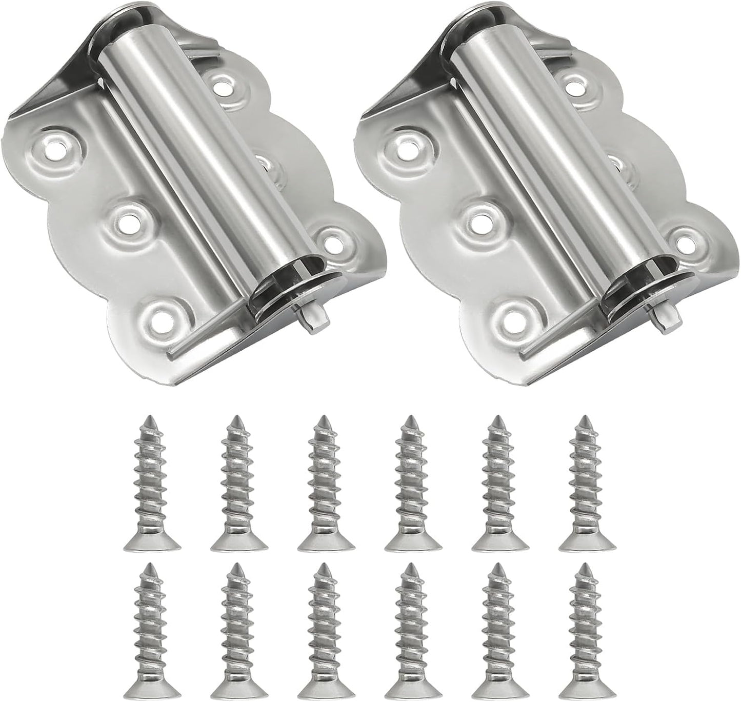 Bisagras acero inox 2.7x2.4pulg plateadas cierre auto puerta mosquitera