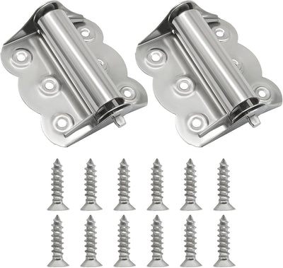 Bisagras acero inox 2.7x2.4pulg plateadas cierre auto puerta mosquitera