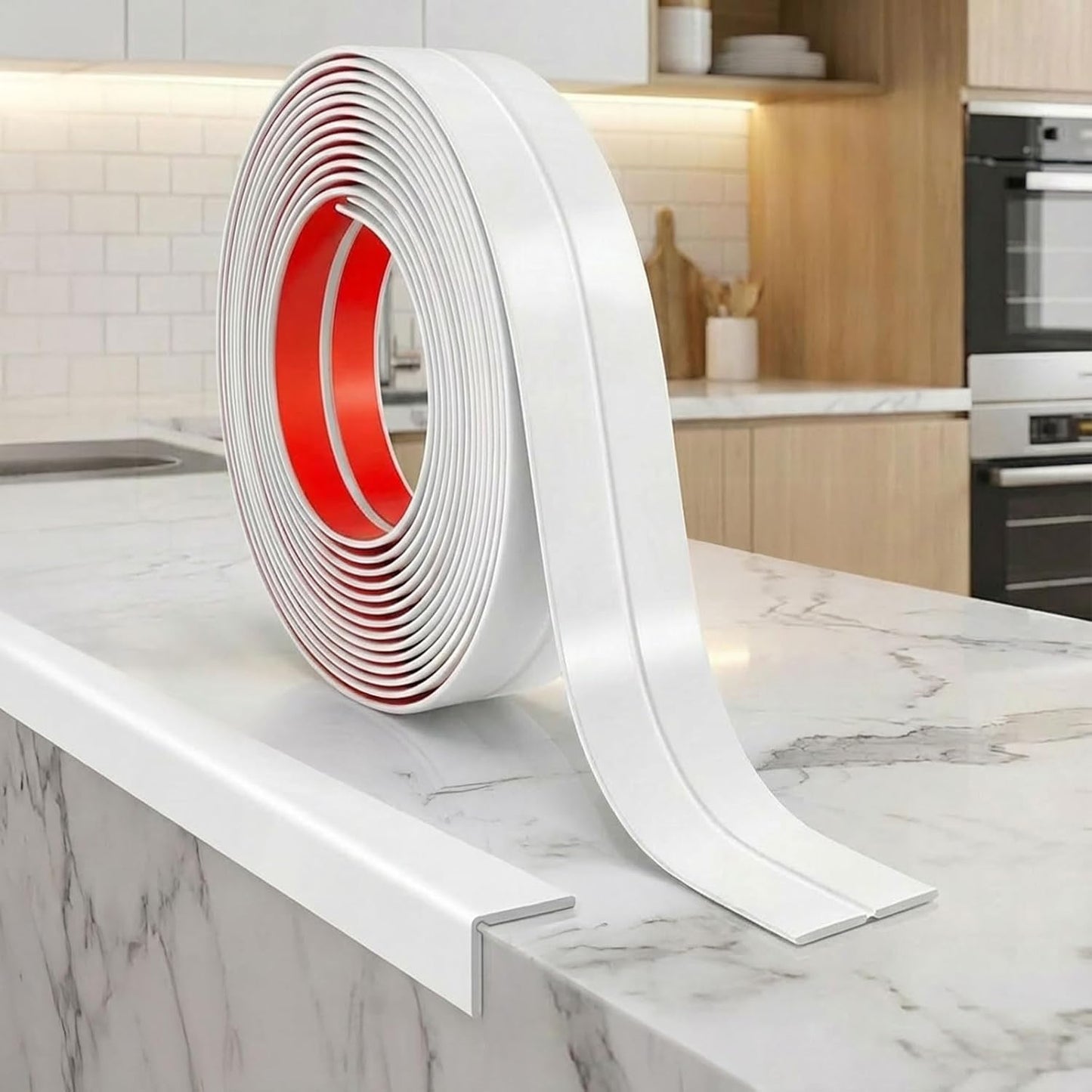 Protector esquina pared PVC flexible blanco 0.63pulg