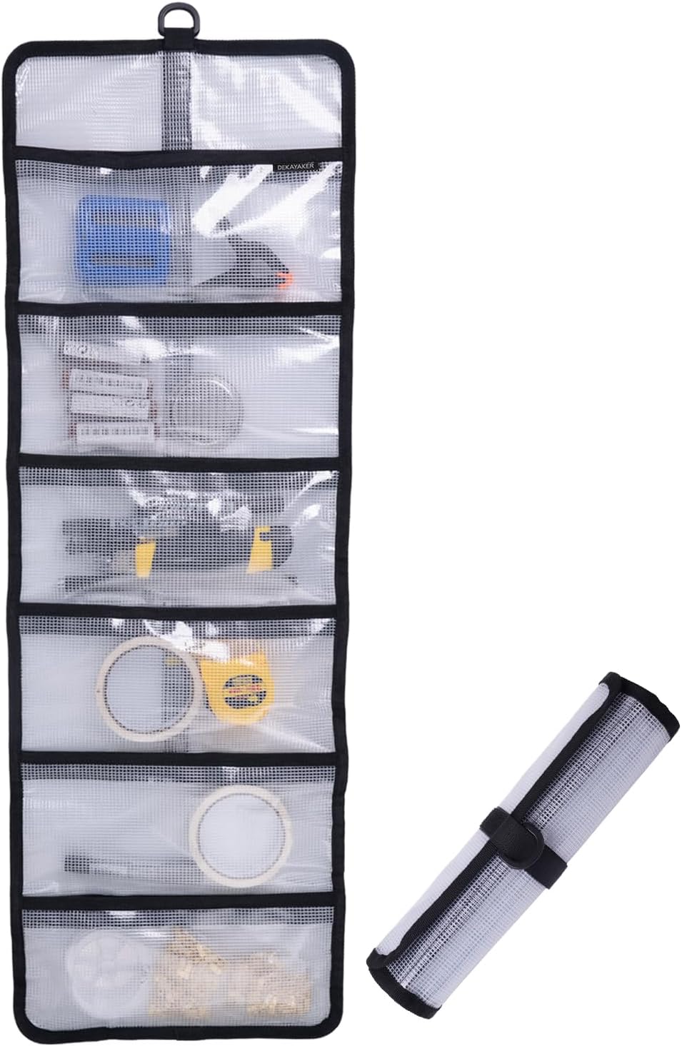 Bolsa herramientas expandida 6 bolsillos 35x12pulg PVC impermeable