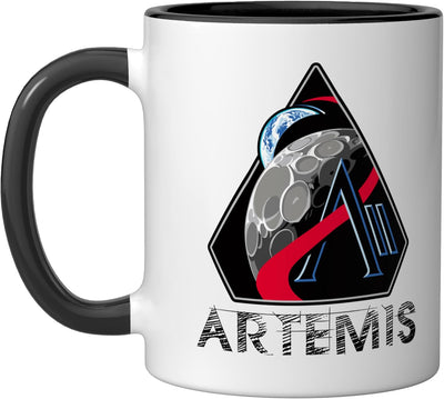 Taza de cerámica Artemis 2 con texto To The Moon And Beyond