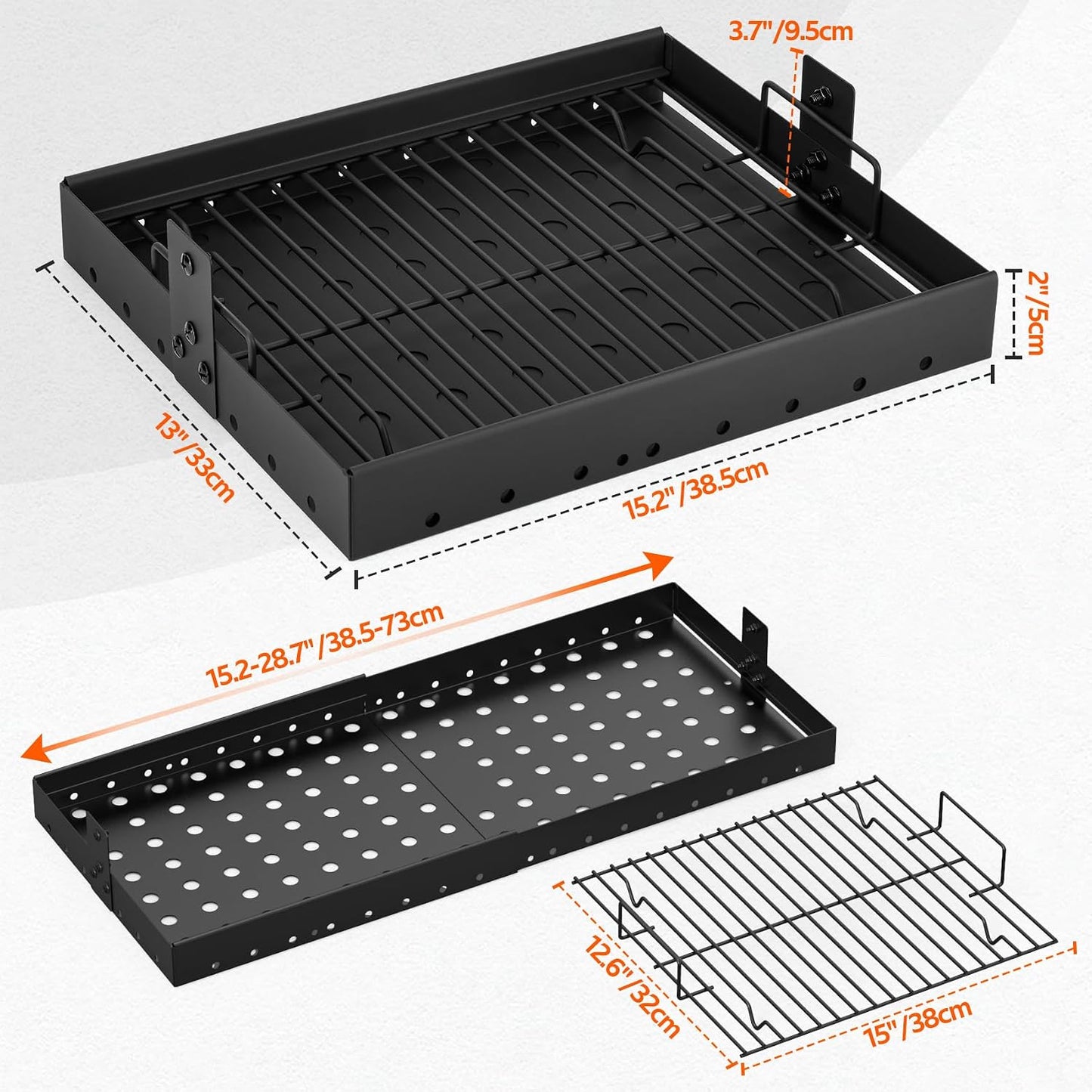 Bandeja carbón estirable 15-28pulg para PS9900 HC4518L